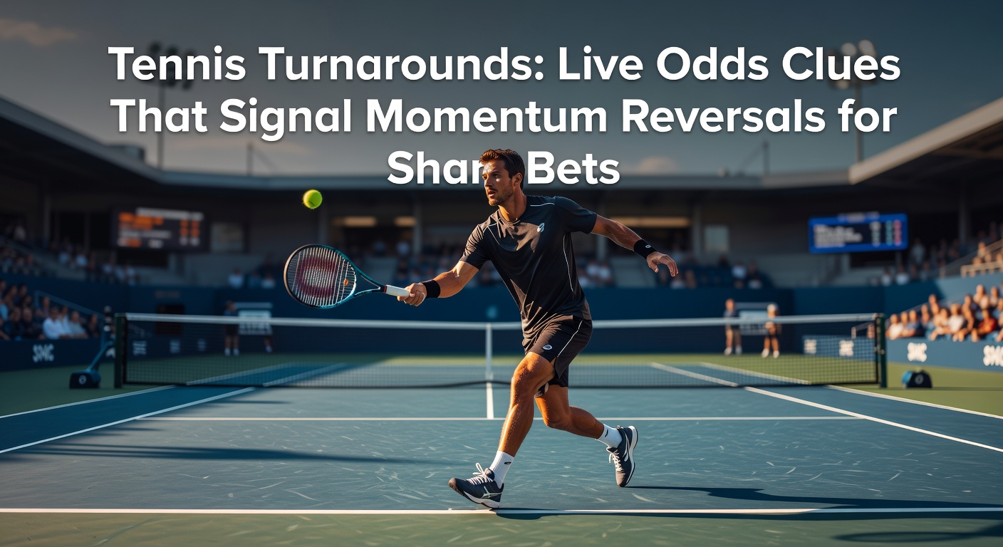 Close-up of live betting interface showing odds shifting during a tennis momentum reversal, with player stats overlaid